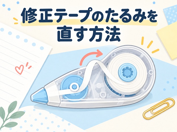 修正テープのたるみの直し方は？切れた・ねじれたときの対処法も解説