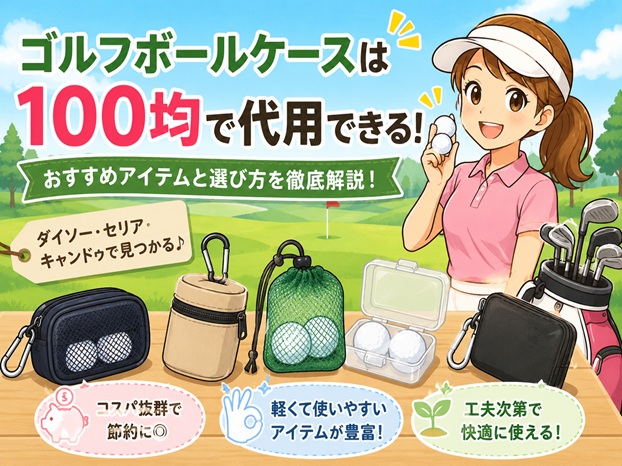 ゴルフボールケースは100均で代用できる！ダイソー・セリアのおすすめと選び方