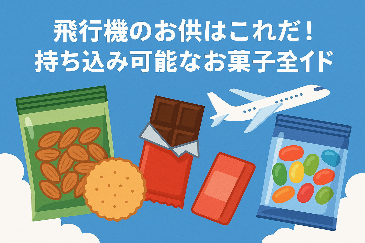 飛行機のお供はこれだ！持ち込み可能なお菓子完全ガイド【国内線・国際線対応】