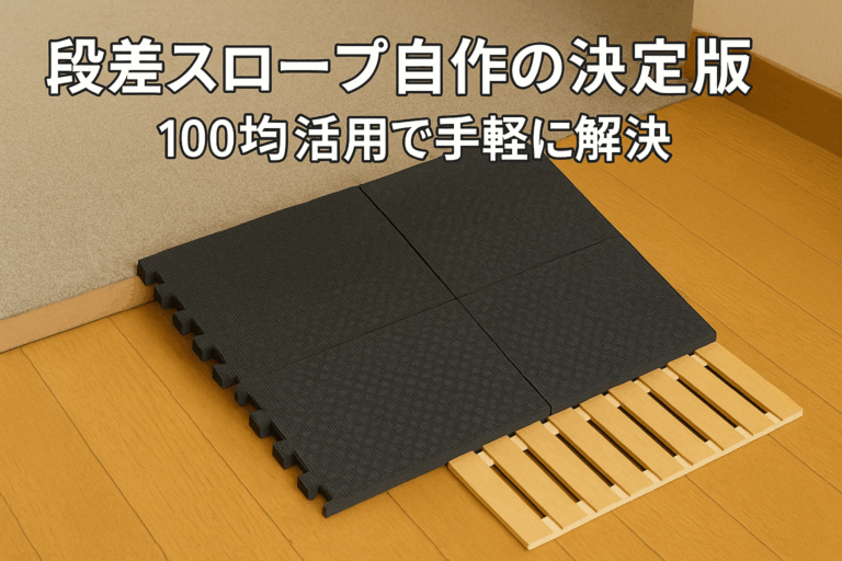 段差スロープ自作の決定版！100均活用で手軽に解決