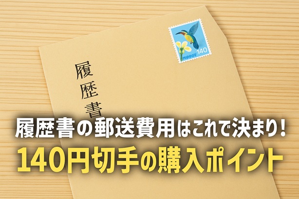 履歴書の郵送費用はこれで決まり!140円切手の買い方・貼り方・注意点まとめ