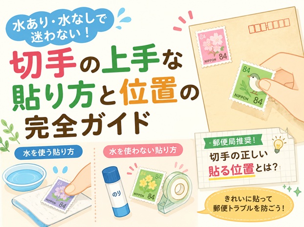 切手の貼り方は水でOK？水あり・水なしの正しい方法と注意点